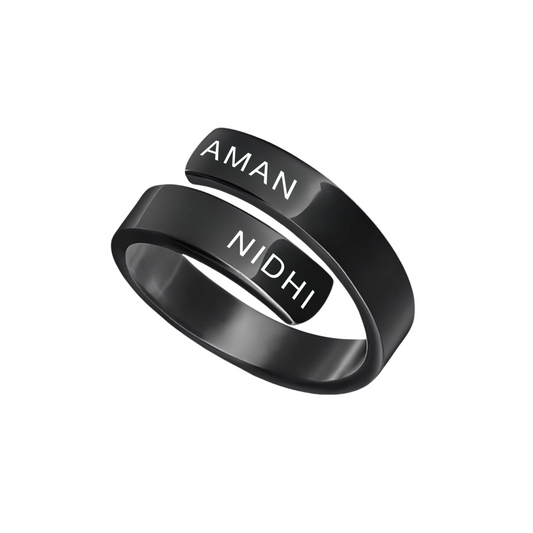 ADJUSTABLE PERSONALISED COUPLE RING