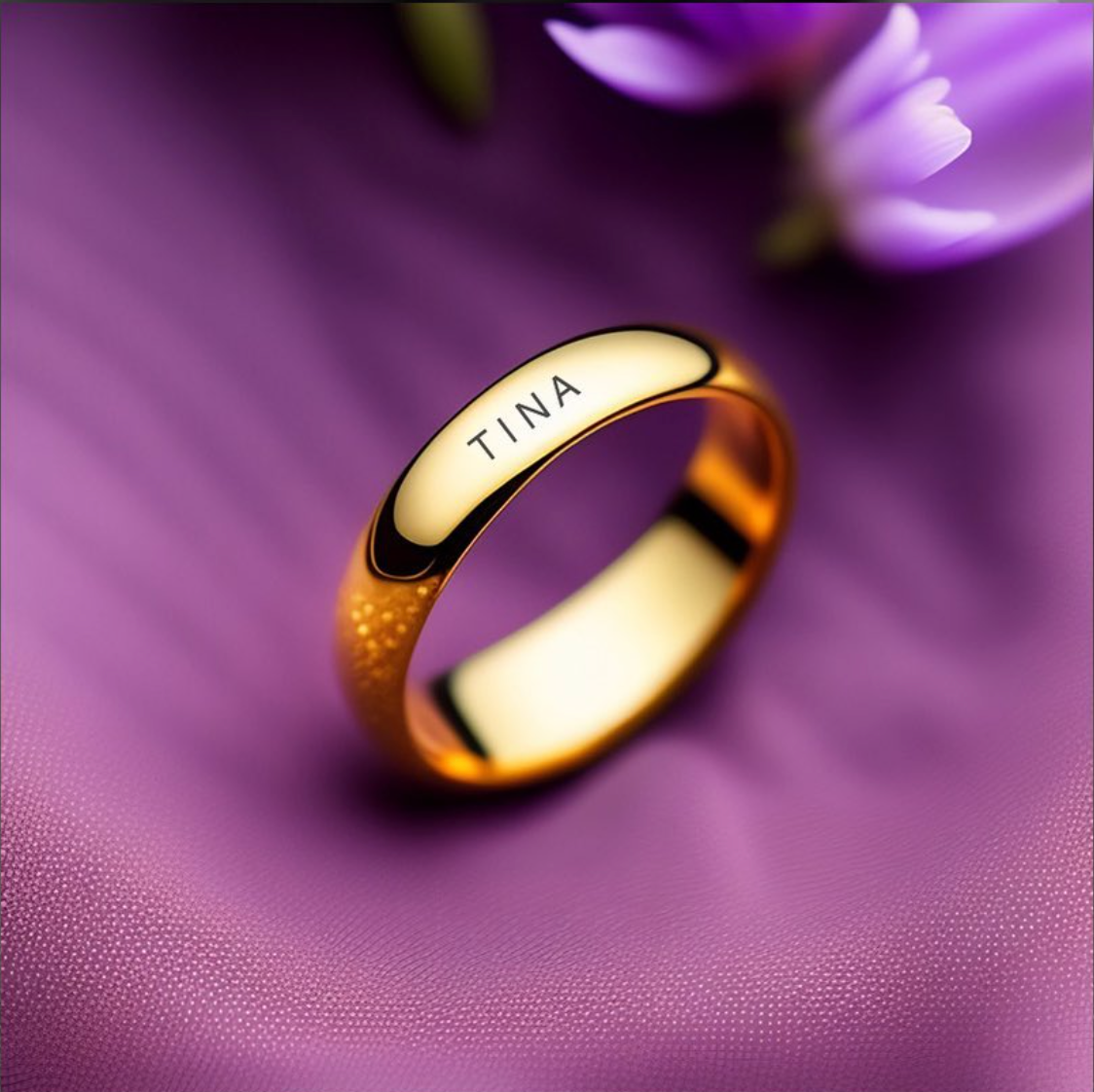 PERSONALISED NAME RING (GOLD)