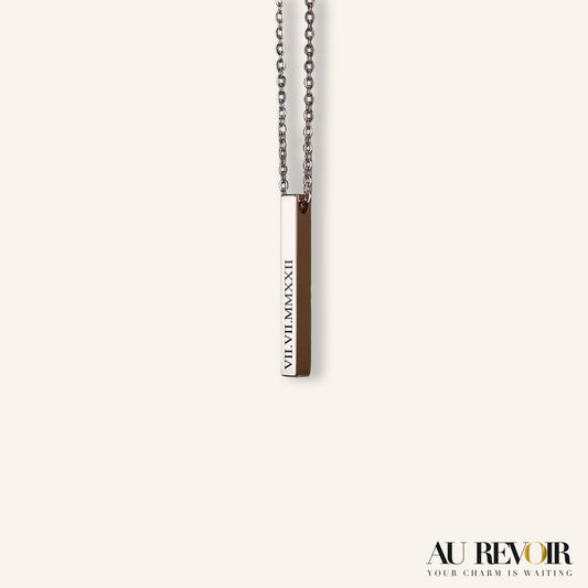 Rose gold pendant cube shape all side engravable rose gold cube pendant with rose gold chain stainless steel jewelry fashion accessories with custom name engraving