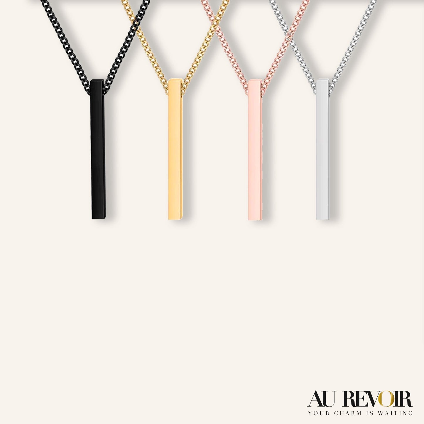 Cube pendant personalised jewelry custom engraving stainless steel jewelry