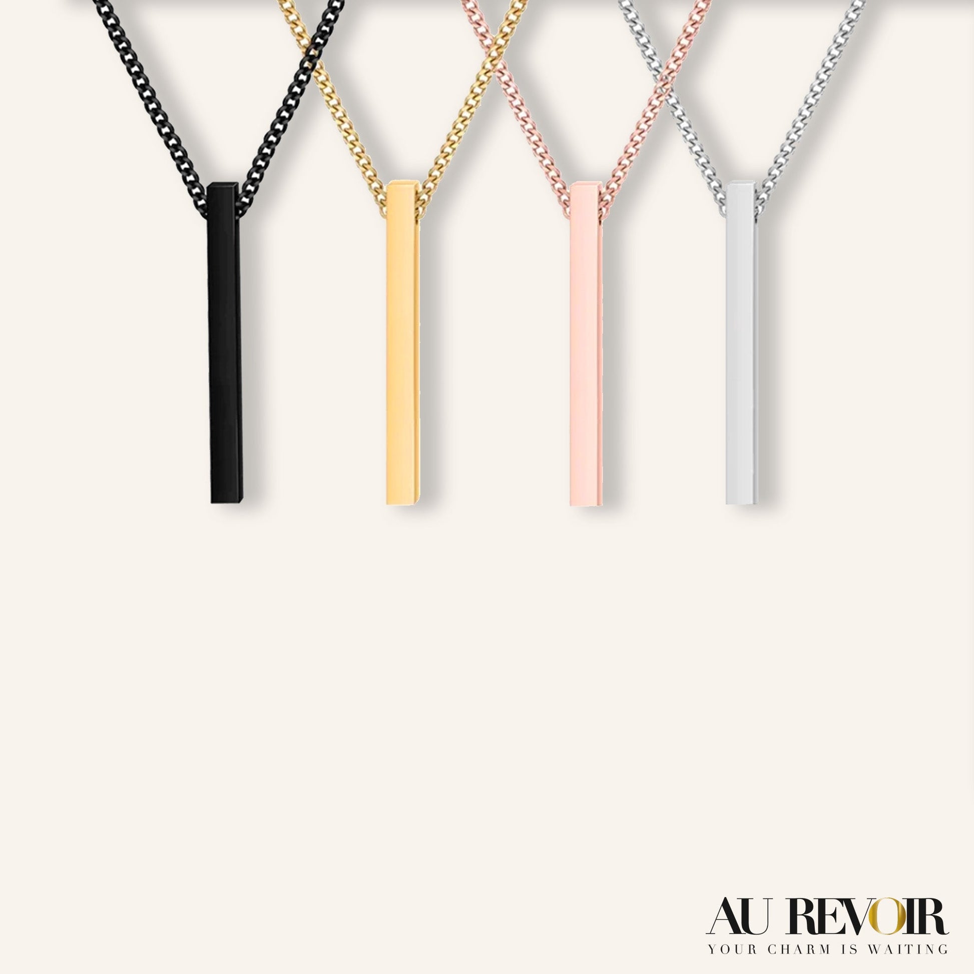 Cube pendant personalised jewelry custom engraving stainless steel jewelry