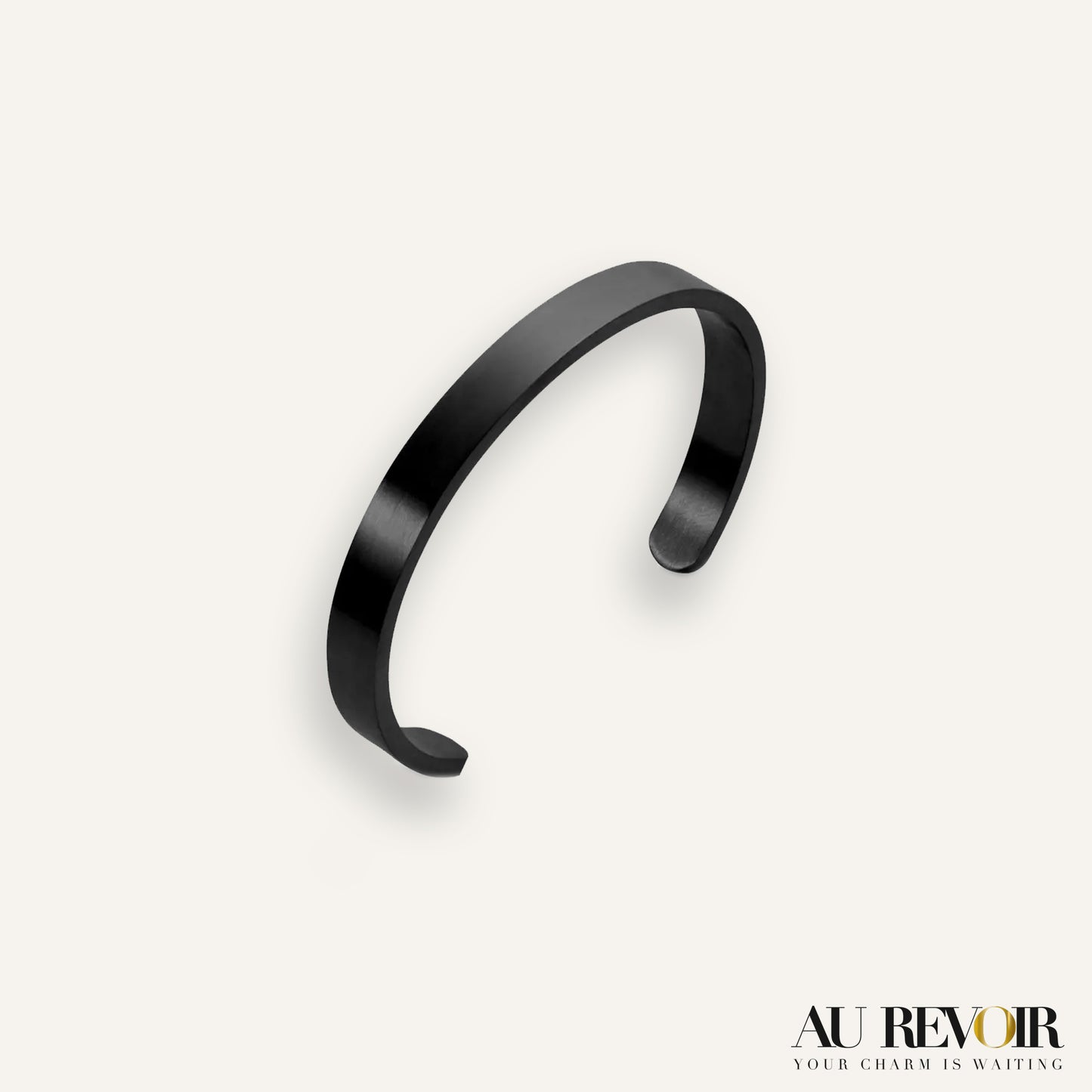 Personalised cuff Bracelet black engravable stainless steel quality