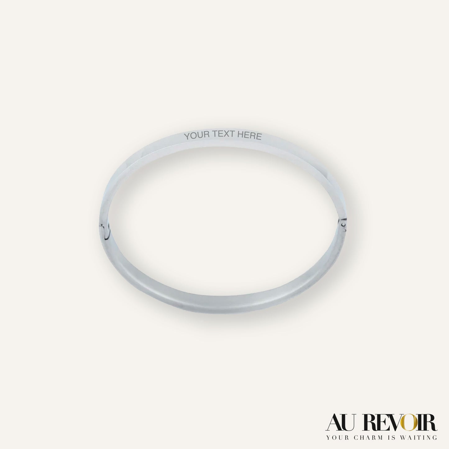 Fashion accessories with custom engraving silver bracelet snap