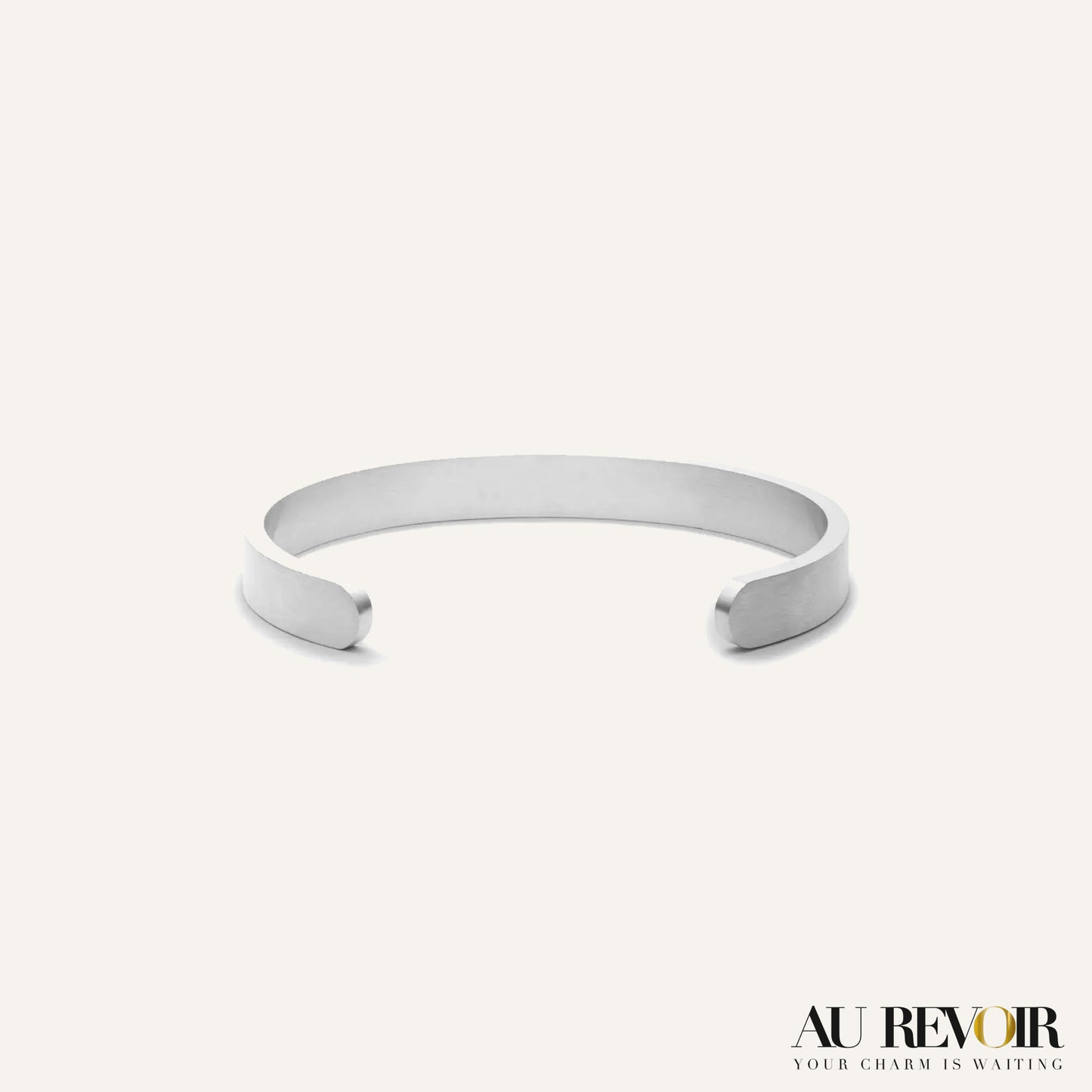 Engravable cuff silver bracelet with custom name