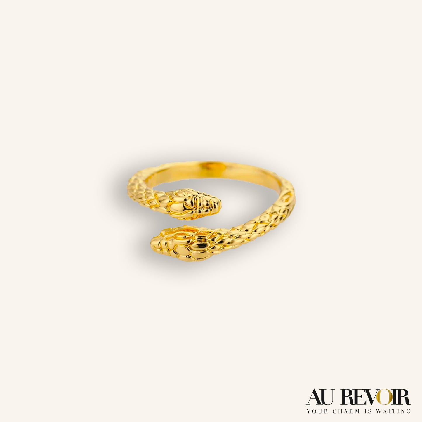 HOLDING SNAKE RING (GOLD)