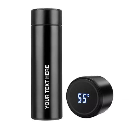 SMART PERSONALISED TEMPERATURE DISPLAY BOTTLE - Black/White