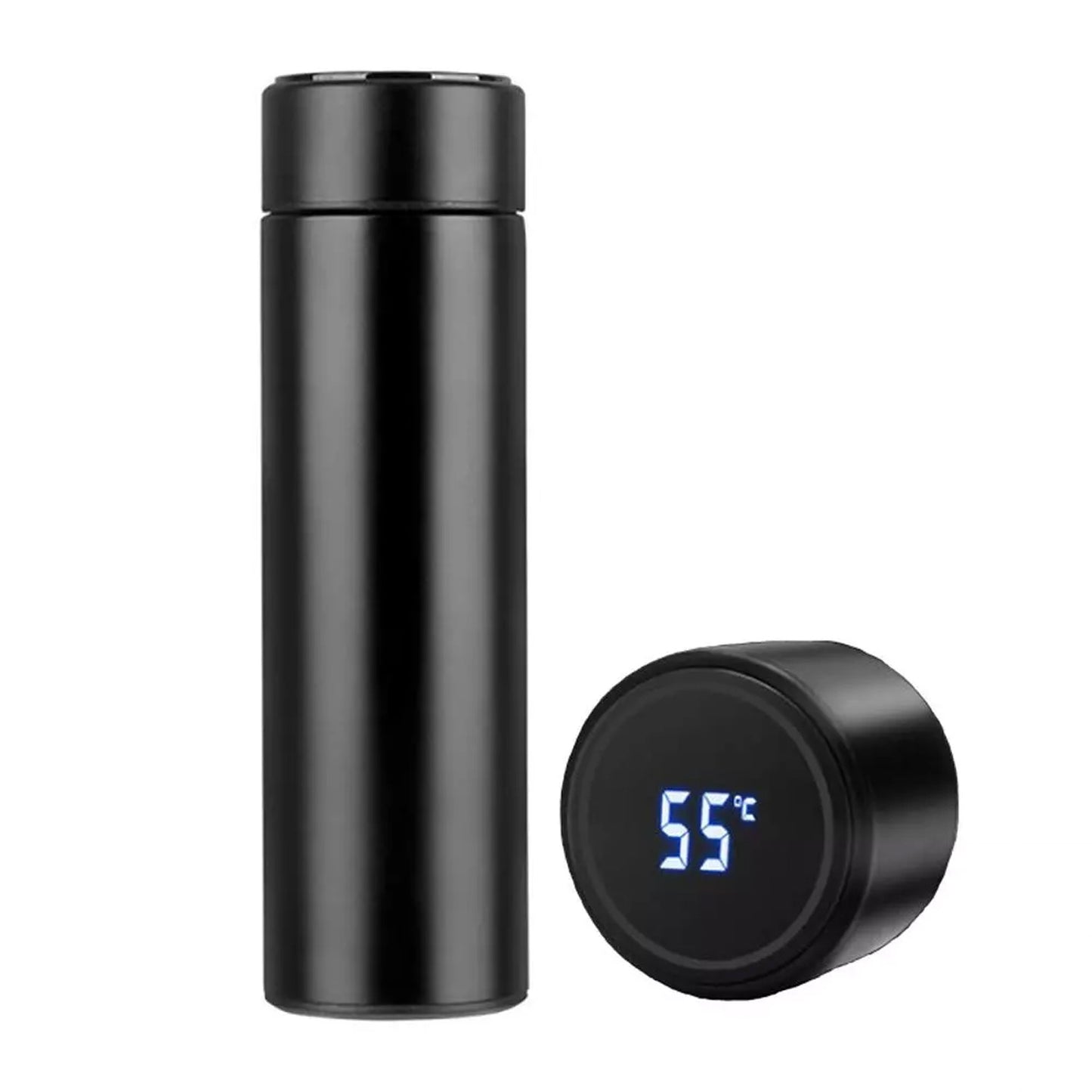 SMART PERSONALISED TEMPERATURE DISPLAY BOTTLE - Black/White