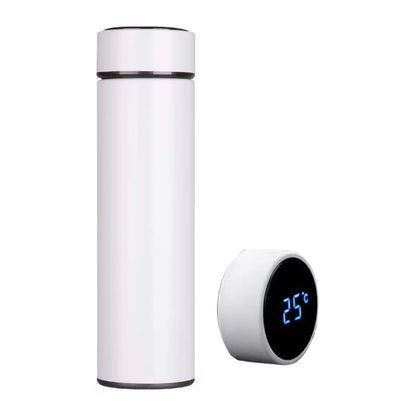 SMART PERSONALISED TEMPERATURE DISPLAY BOTTLE - Black/White