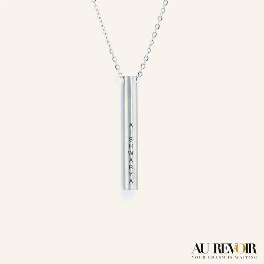 PERSONALISED CYLINDER PENDANT (SILVER)