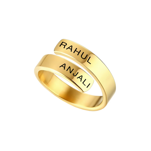 ADJUSTABLE PERSONALISED COUPLE RING