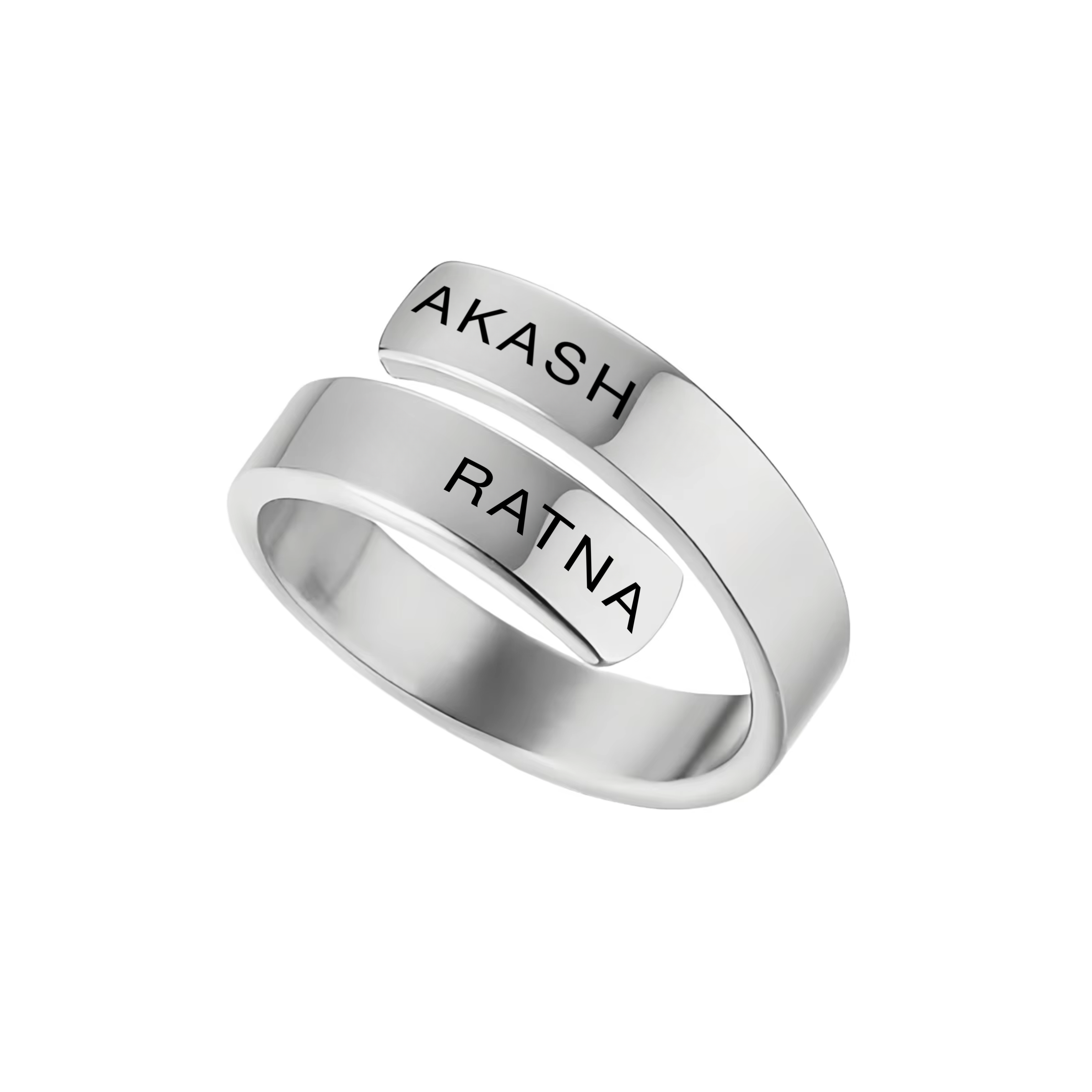ADJUSTABLE PERSONALISED COUPLE RING