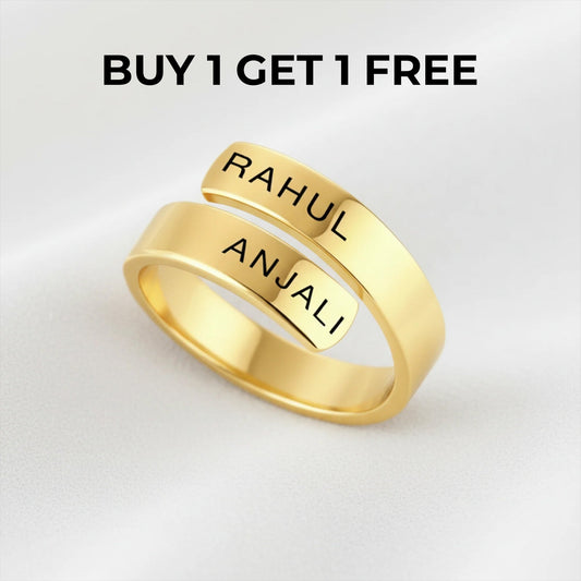 PERSONALISED COUPLE NAME RING
