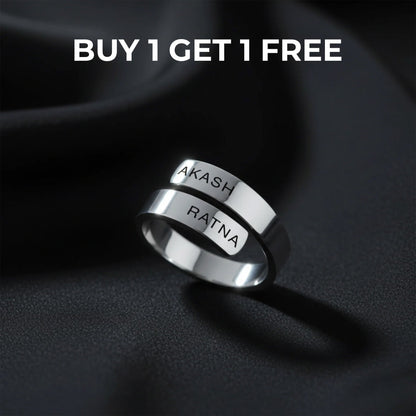 PERSONALISED COUPLE NAME RING