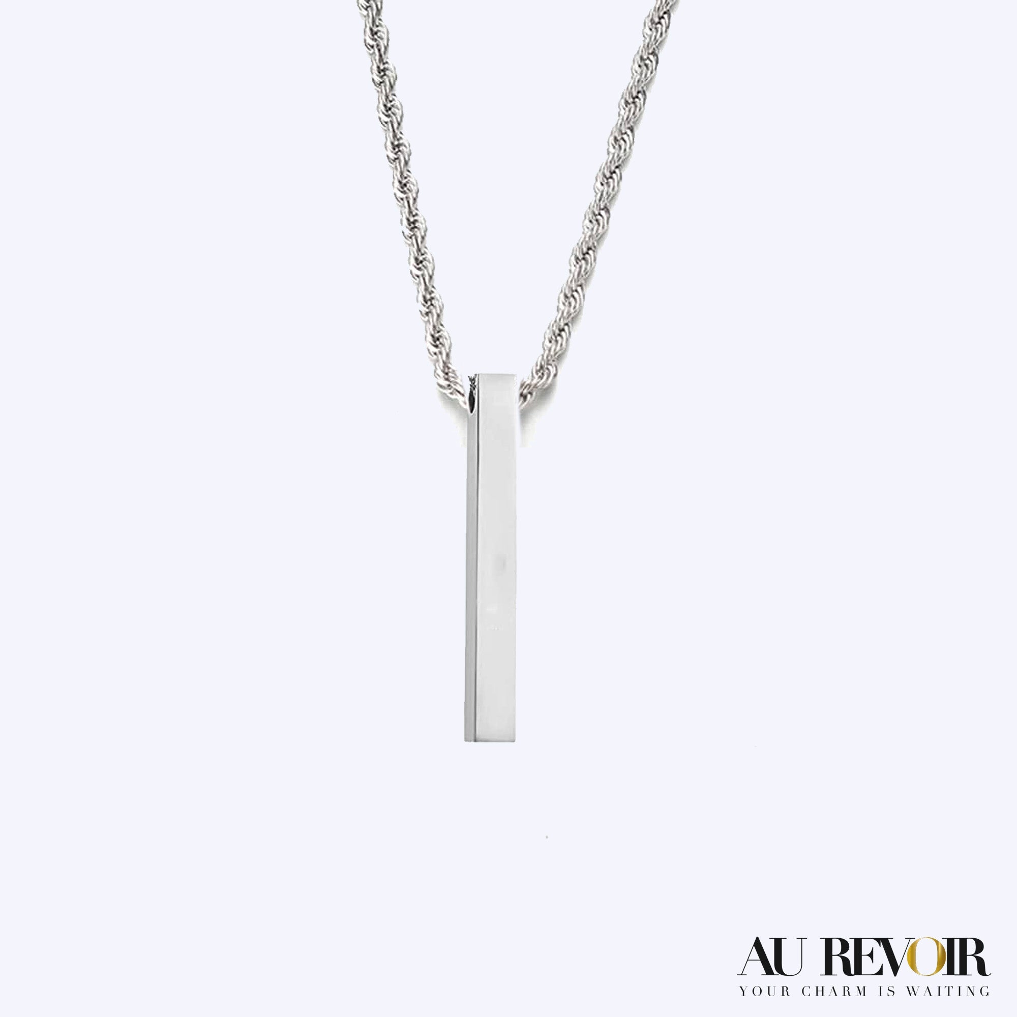 Silver necklace stainless steel jewelry personalised product name engraved necklace 