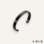 Personalised cuff Bracelet black  engravable stainless steel quality 