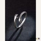 Holding hand personalised custom silver ring