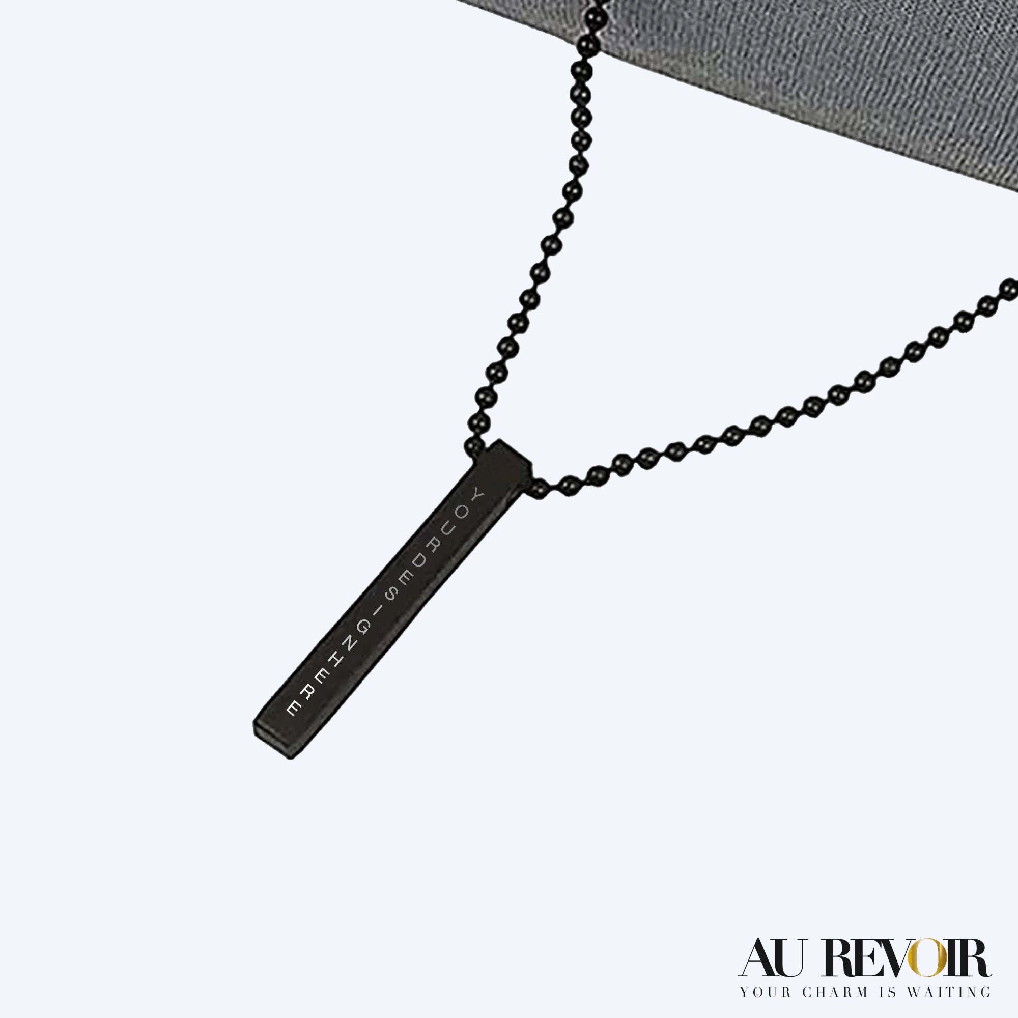 Black chain black cube pendant custom necklace stainless steel jewelry 
