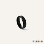 Custom name engraving on black finger ring personalised gifting product couple ring 