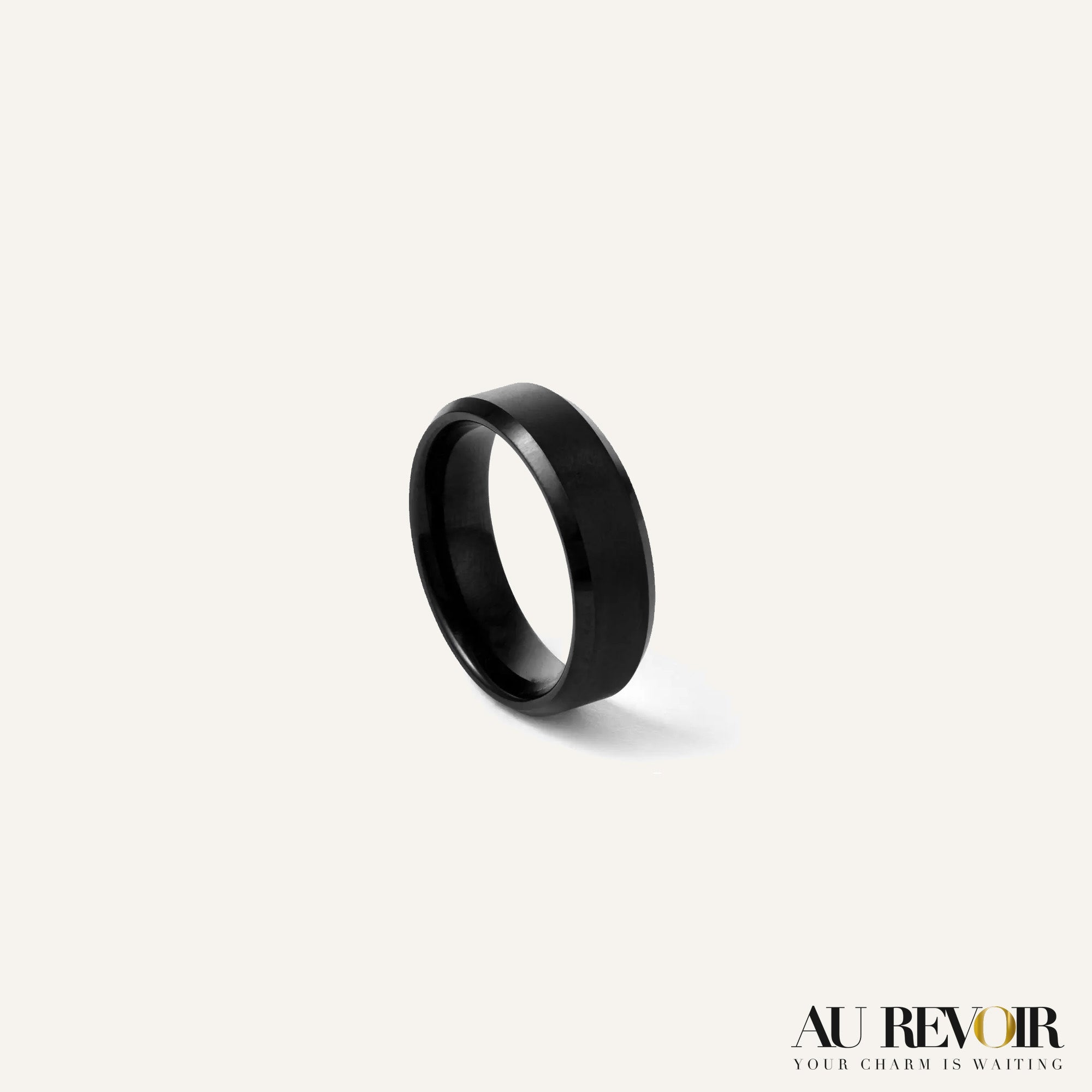 Custom name engraving on black finger ring personalised gifting product couple ring 