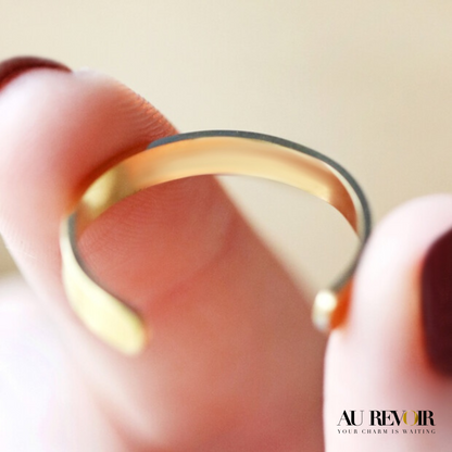 ADJUSTABLE PERSONALISED NAME RING (GOLD)