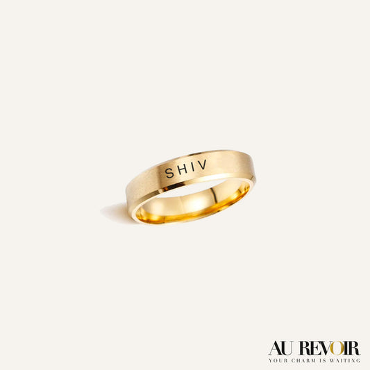 Personalised gold ring finger ring custom name engraving personalised product stainless steel jewelry gifting jewelry couple gifts 